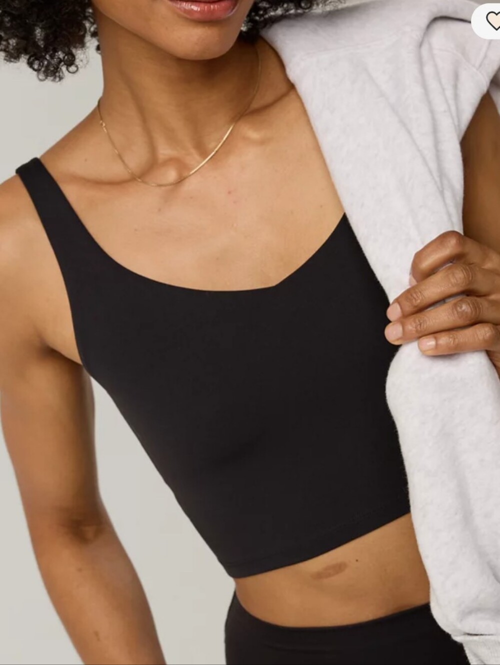Aerie Black Seamless Scoop Neck Crop Bralette Size M